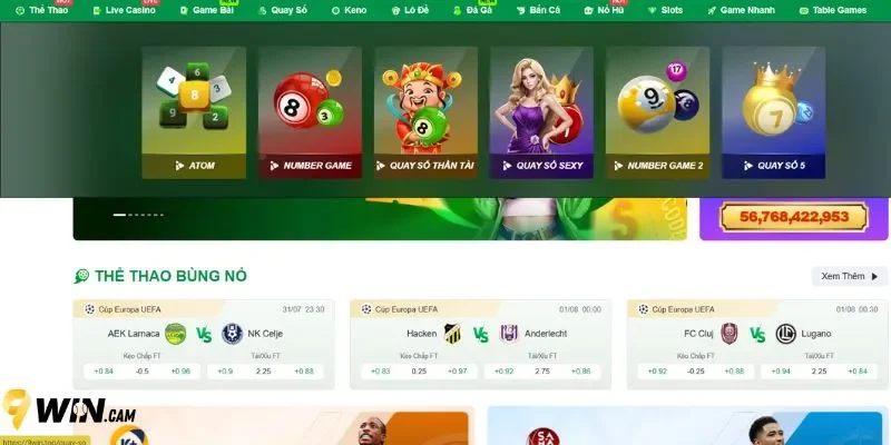 Những trải nghiệm tuyệt vời khi chơi sảnh xổ số tại 9Win