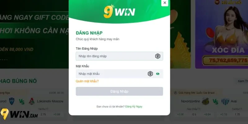 9Win cung cấp một vài thông tin giúp đăng nhập tài khoản nhanh hơn